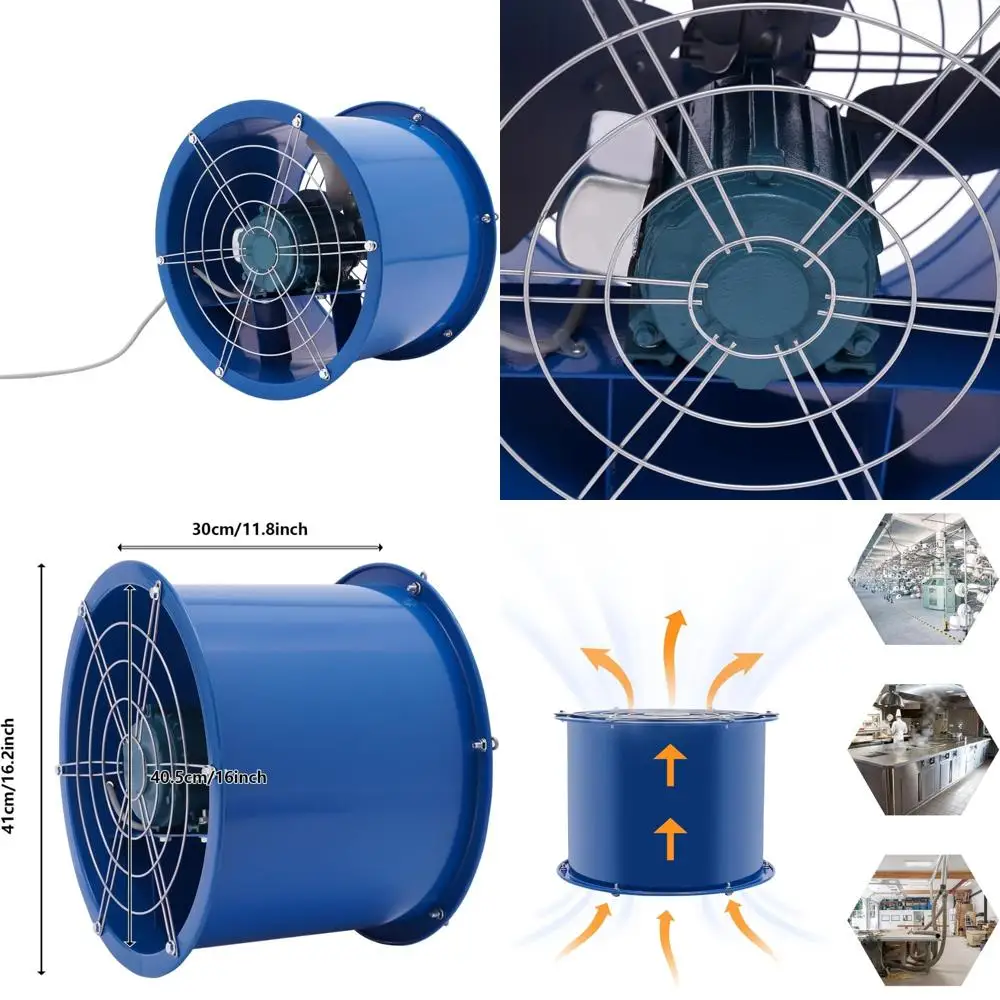 

Промышленный 16-дюймовый оконный вытяжной вентилятор — малошумный вытяжной прибор мощностью 370 Вт для внешней вентиляции с жалюзи