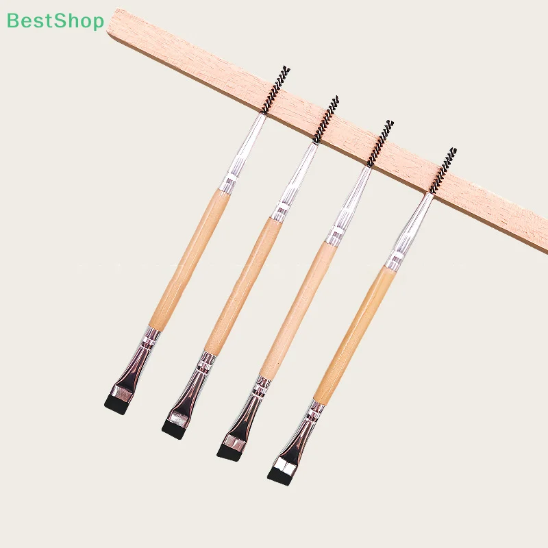 💕 فرشاة رموش نايلون حلزونية مزدوجة الأطراف، فرشاة مكياج للحواجب، فرشاة رموش محمولة متعددة الوظائف