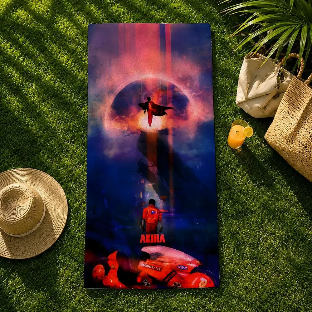 Anime A-Akira Towel Beach Towel Quick Dry Absorbent Bath Towel For Swimming Gym Camping Outdoor Sunbathing