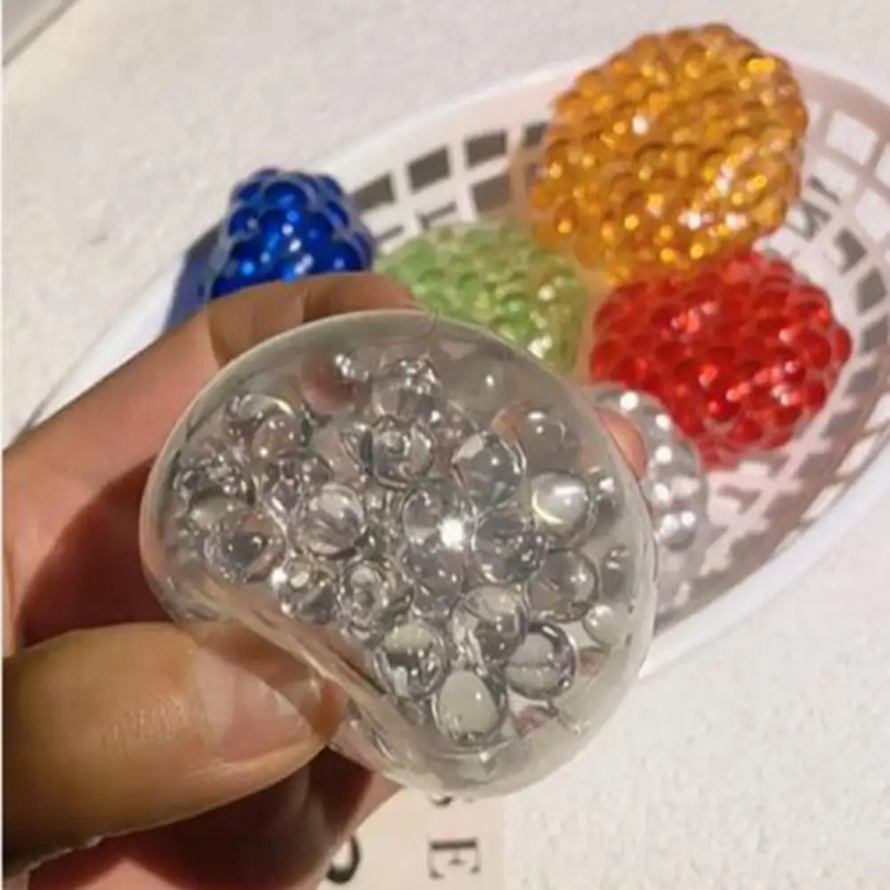 

Прозрачные радужные бусины, имитация защемления, супер мягкий шарик ручной работы, красочные креативные детские игрушки с медленным отскоком