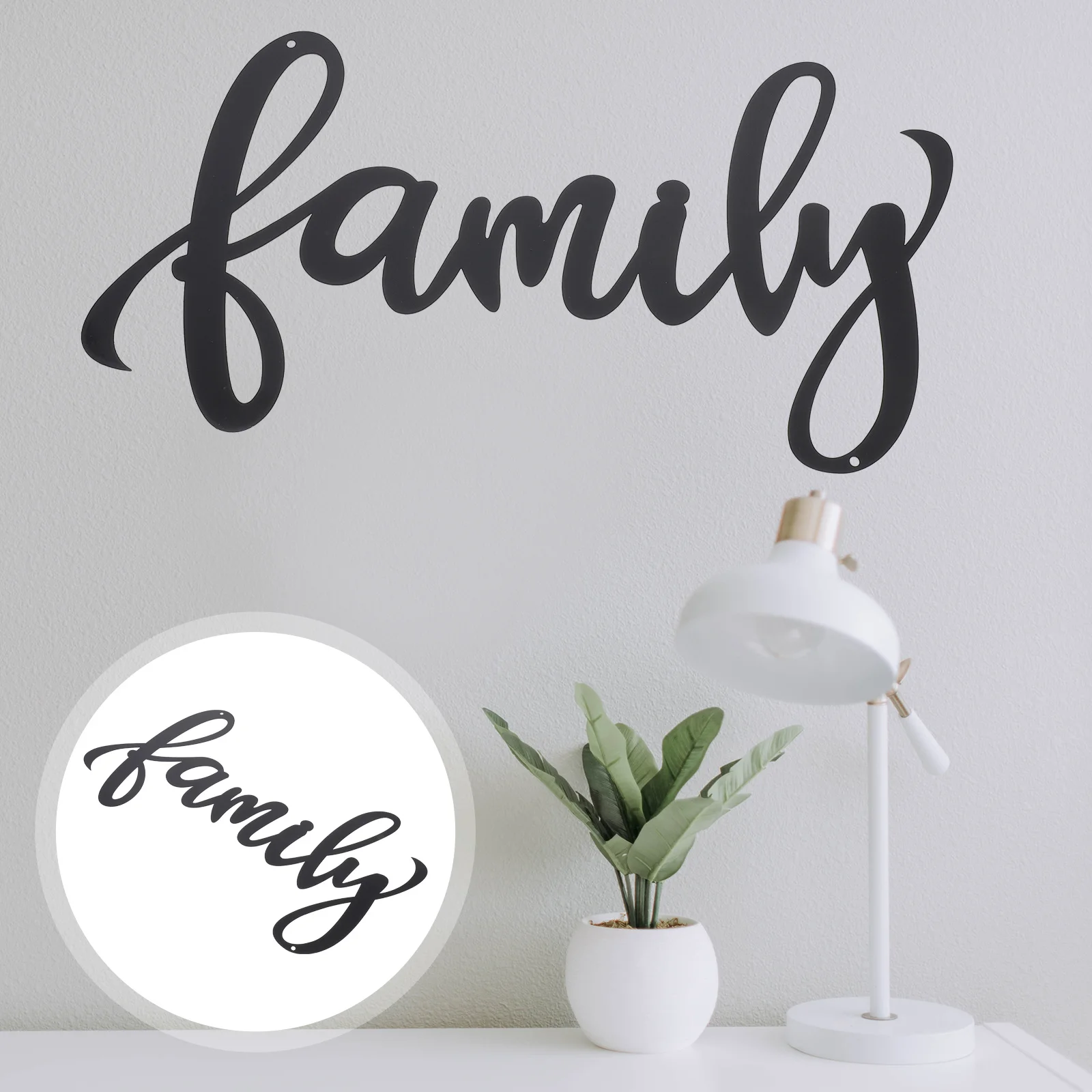 

Iron Art Craft Wall Sign Ornament Letters Decor For Home Office Wall Hanging Adornment Blank Space Decor