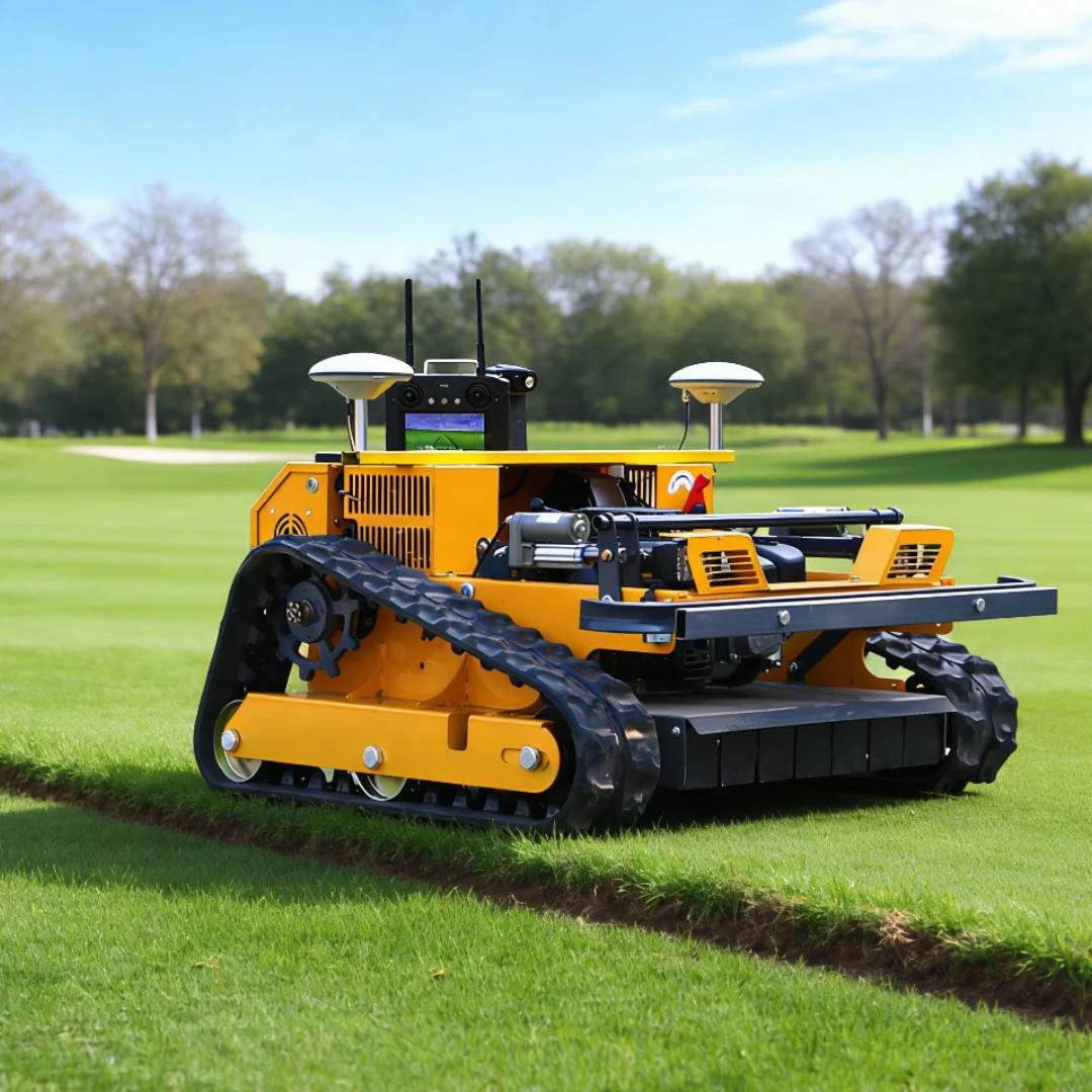 

Газонокосилка с дистанционным управлением по индивидуальному заказу, многофункциональная гусеничная газонокосилка, газонокосилка для двора и парка