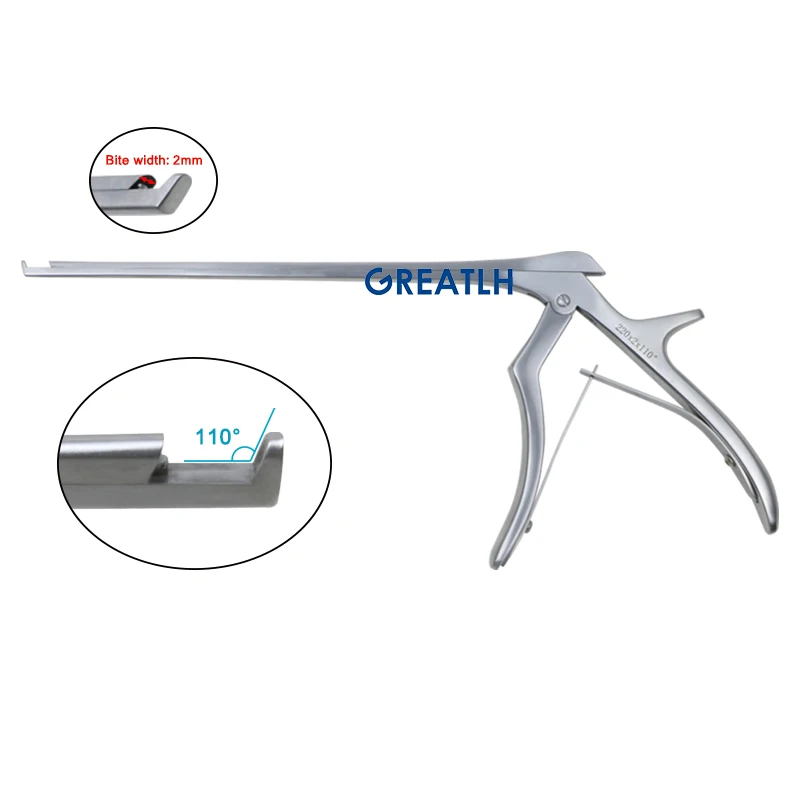 GREATLH New Kerrison Rongeur Angle 130 Degree Bite Width 4mm Long Stainless Steel Veterinary Orthopedics Instrument