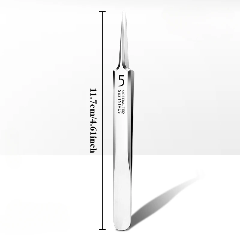 프로페셔널 엑스트라 파인 No. 5개의 세포 여드름 블랙헤드 핀셋 - 얼굴 미용은 피부 관리를 위한 여드름 바늘 도구를 제거합니다