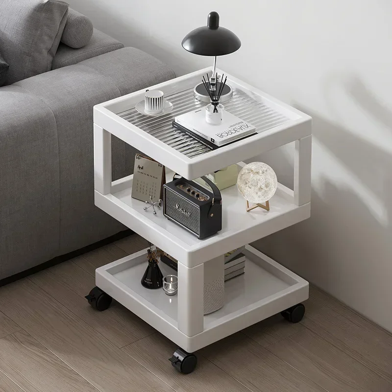 Small bedside table removable small coffee table trolley household small storage bedside table locker
