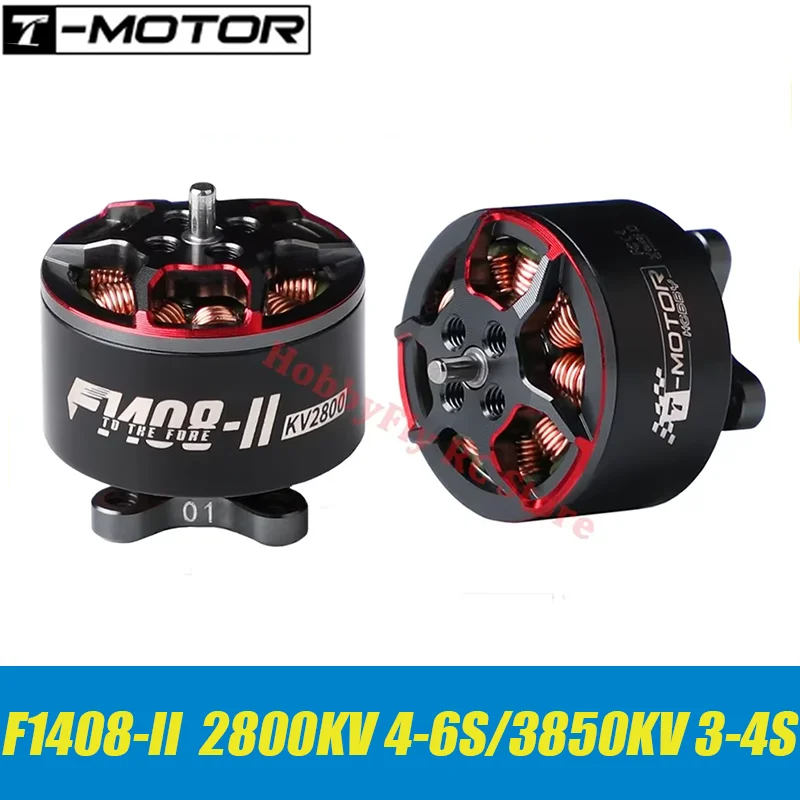 T-Motor F1408 II Cinewhoop Motor 2800KV 4-6S 3850KV 3-4S Brushless Motor Light Motor Super Power for FPV 3-4inch Racing Drone