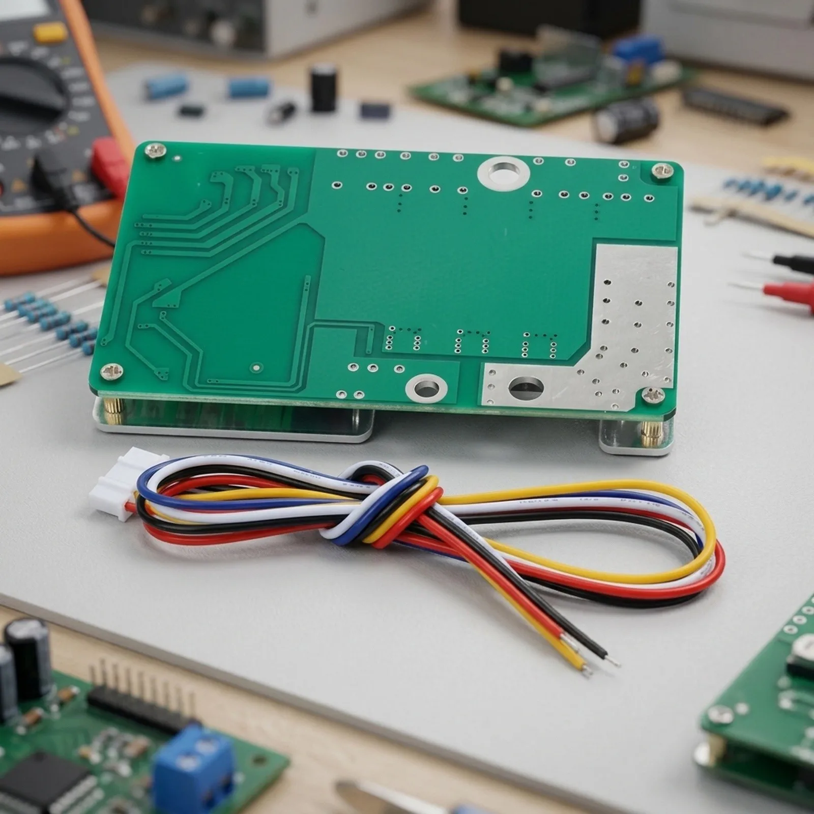 For 4S 12V Lithium Iron Phosphate Battery Management System PCB for 100A Load Support with Balancing and Safety Cutoff Functions