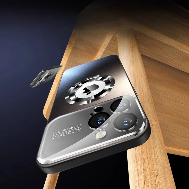 Luxo cor metálica fosco magnético caso de telefone para iphone 17 pro max ar 15 14 13 12 11 16 pro max plus para magsafe telefone capa