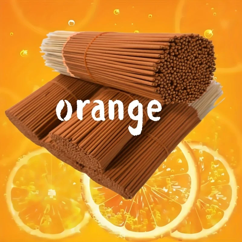 Hochwertige, natürliche Aromatherapie-Sticks mit Orangenaroma, erhältlich in Packungen mit 19/49/79/109/159 Stück, geeignet für die Luftreinigung im Haus, zur Förderung der Entspannung, für Yoga, Büro und Teestube – perfekt für Halloween, Weihnachten und andere Feiertage, Räucherstäbchen mit Orangenöl. – Detail 3