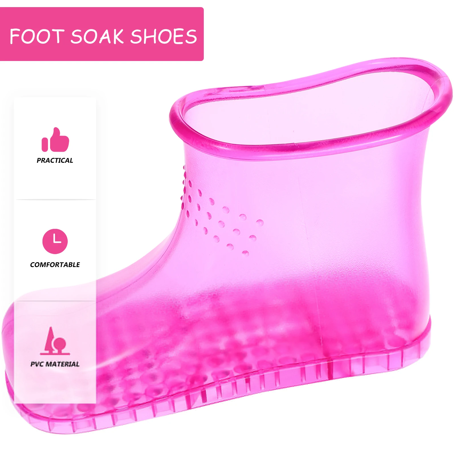 

High Cylindrical Large Size Foot Soak Shoes Bath Bucket Massage Spa Basin PVC Health Care Anti Slip Sole Design