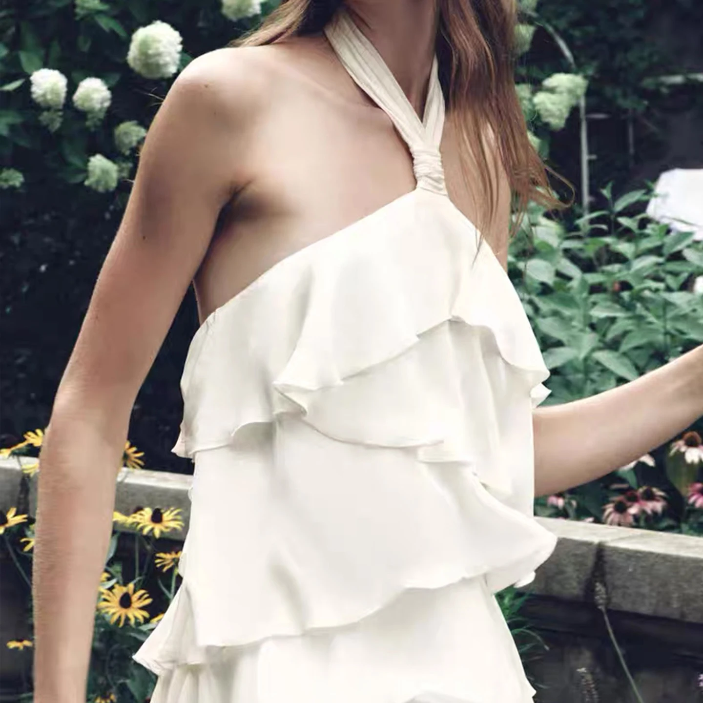 패셔너블한 레이어드 장식 여성용 슬레 행잉 네 디자인 2025 가을 신상품 유럽 스타일 슬레 이르트