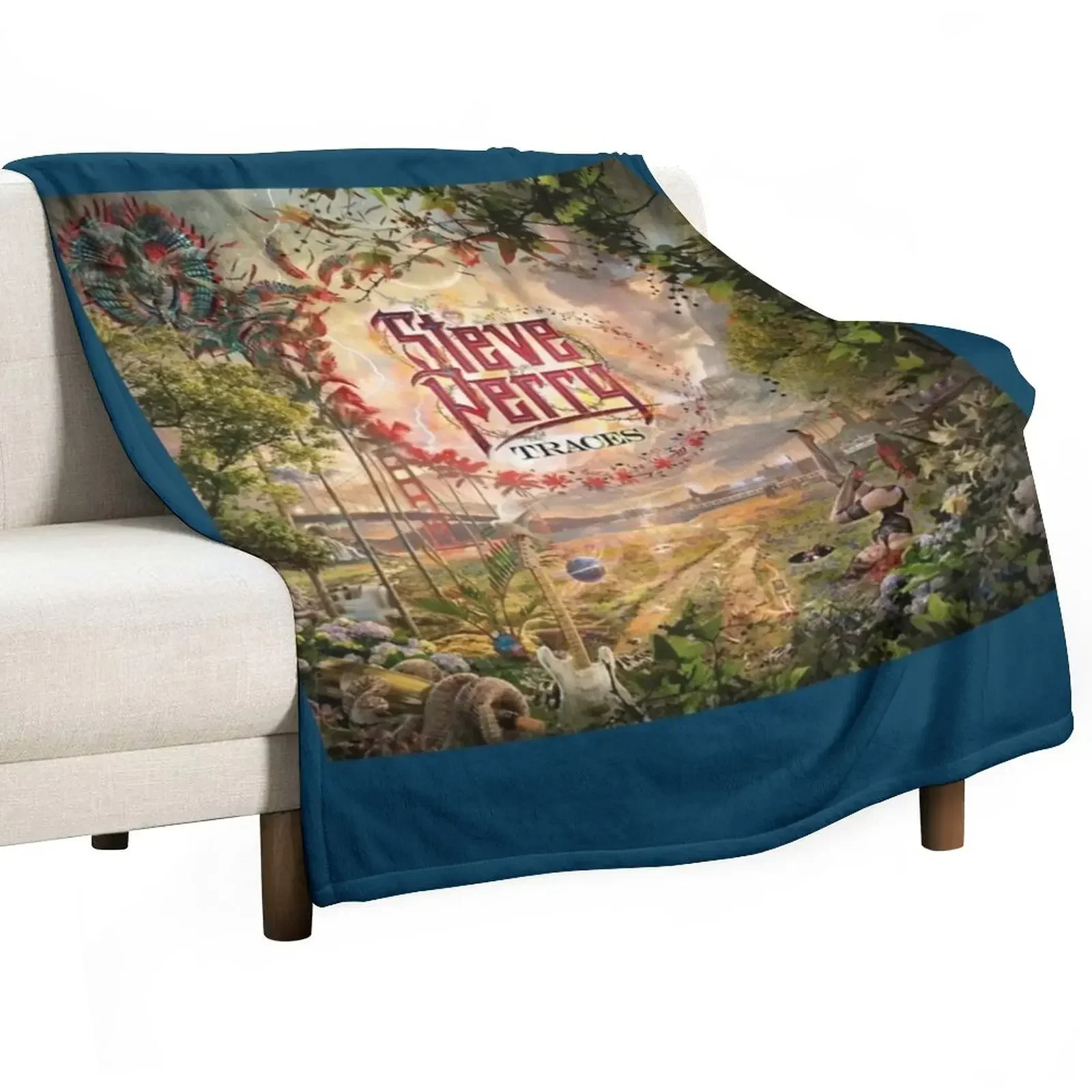 

Mens Steve Perry Soft Fit Throw Blanket Baby Picnic wednesday Vintage Blankets