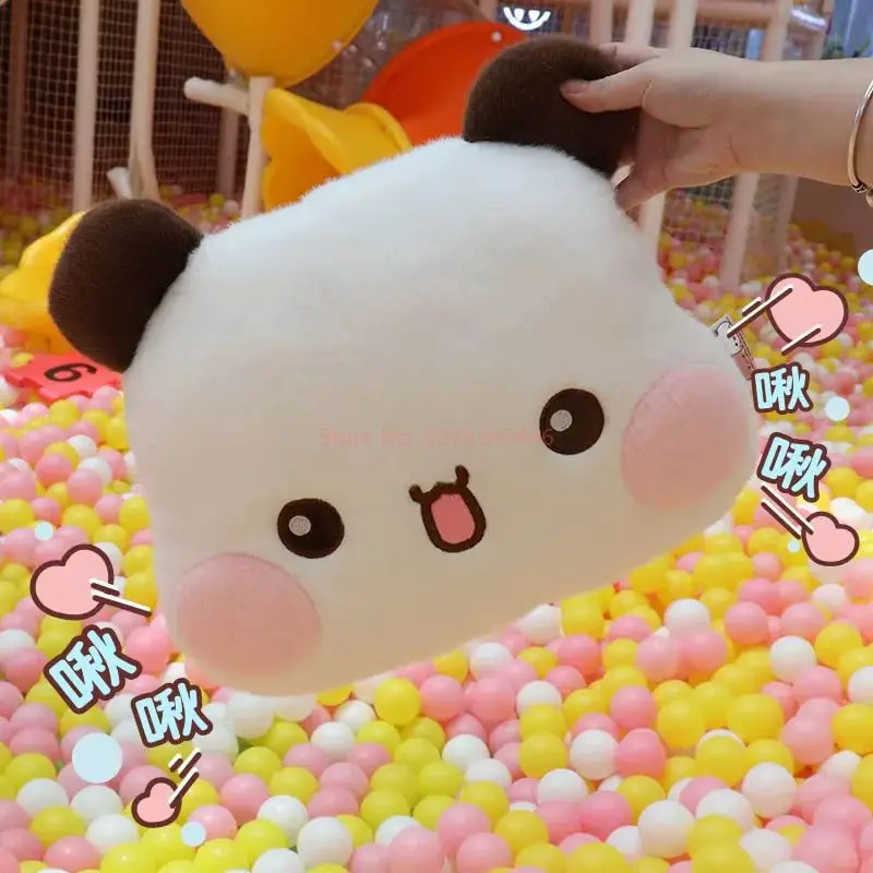 Panda original bubu e yier cabeça grande boneca de pelúcia bonito dos desenhos animados panda bubu e dudu kawaii travesseiro brinquedo de pelúcia presente de casal