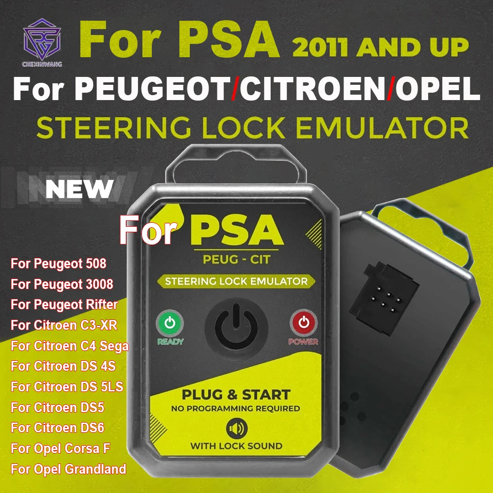 

Эмулятор блокировки рулевого управления для PSA Peugeot Citroen Opel 2011 года и новее, имитация звука блокировки, без необходимости программирования, 9815905380, 36448900 и т.д.