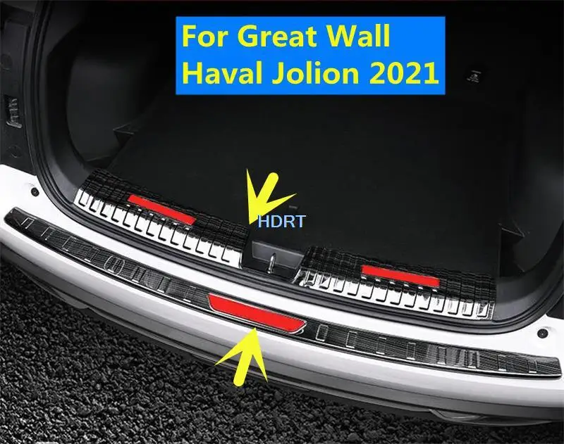 

Car Rear Bumper Protector Stickers For Great Wall Haval Jolion 2021 2022 Stainless steel Trunk Guard Plate Decoration Threshol