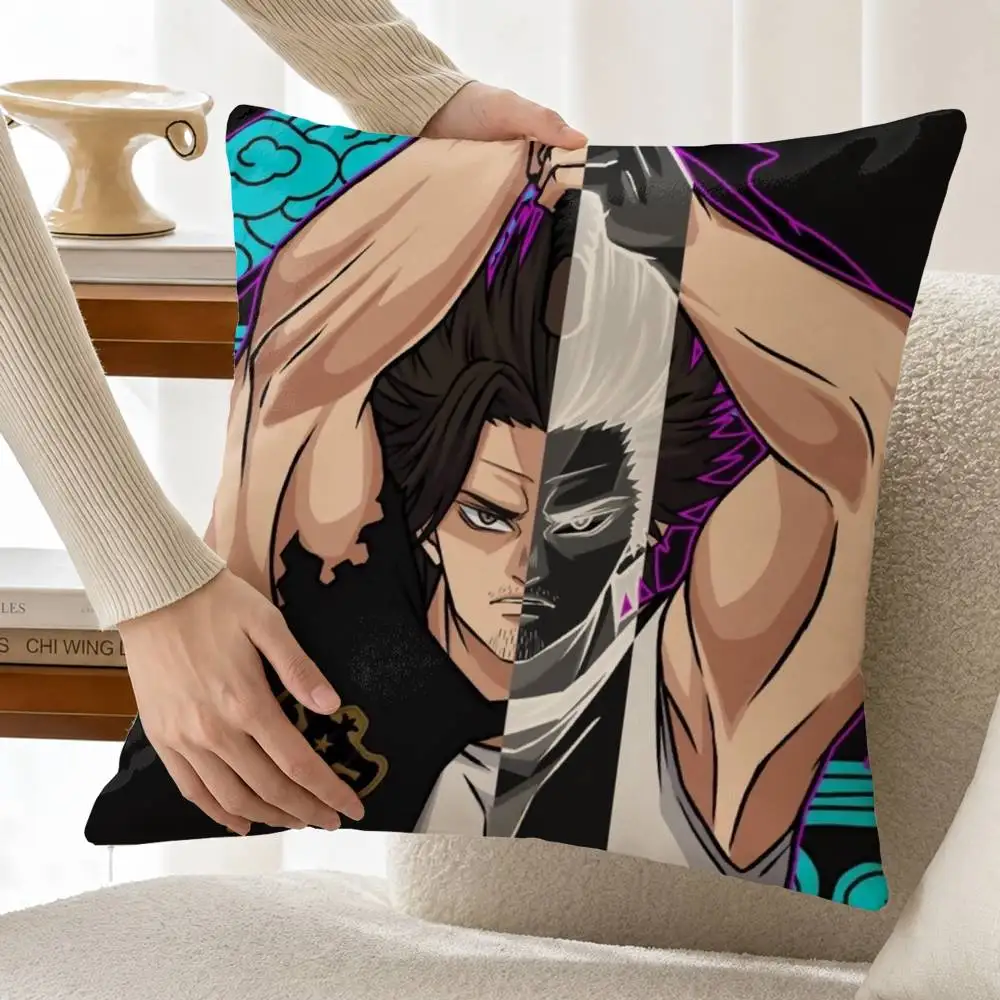Y-Yami Sukehiro Anime Black Clover Customizable Square Pillow case Double Sided Print Sofa Bedroom Decor Cushion Cover