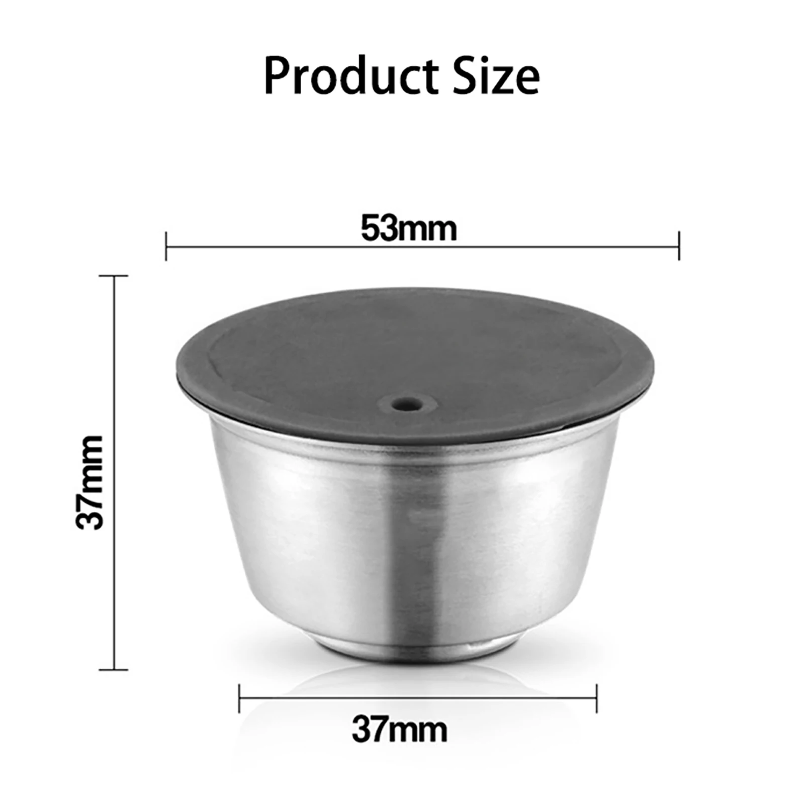 Stainless Steel Fillable Coffee Capsules Reusable Coffee Capsule Cup Filter Set Compatible with DOLCE GUSTO EDG Lumio Series