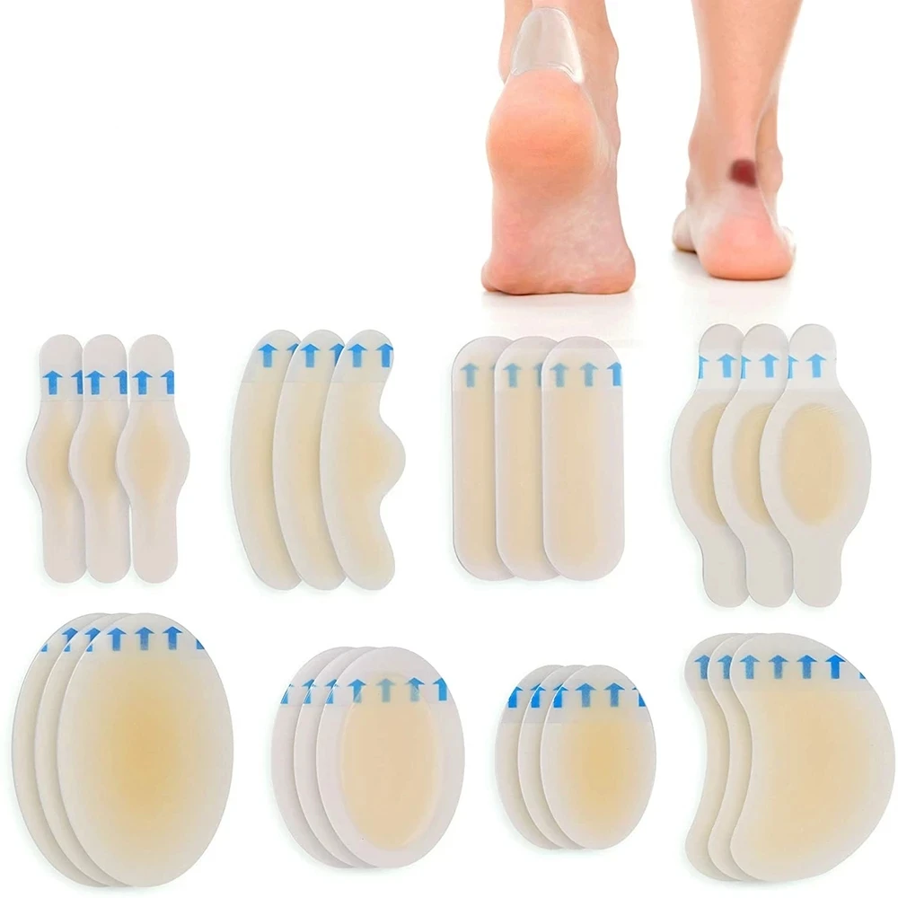 Almohadillas de blíster para dedos de los pies, almohadillas para el talón hidrocoloide de 6 unids/pack, vendas adhesivas de Gel para proteger el