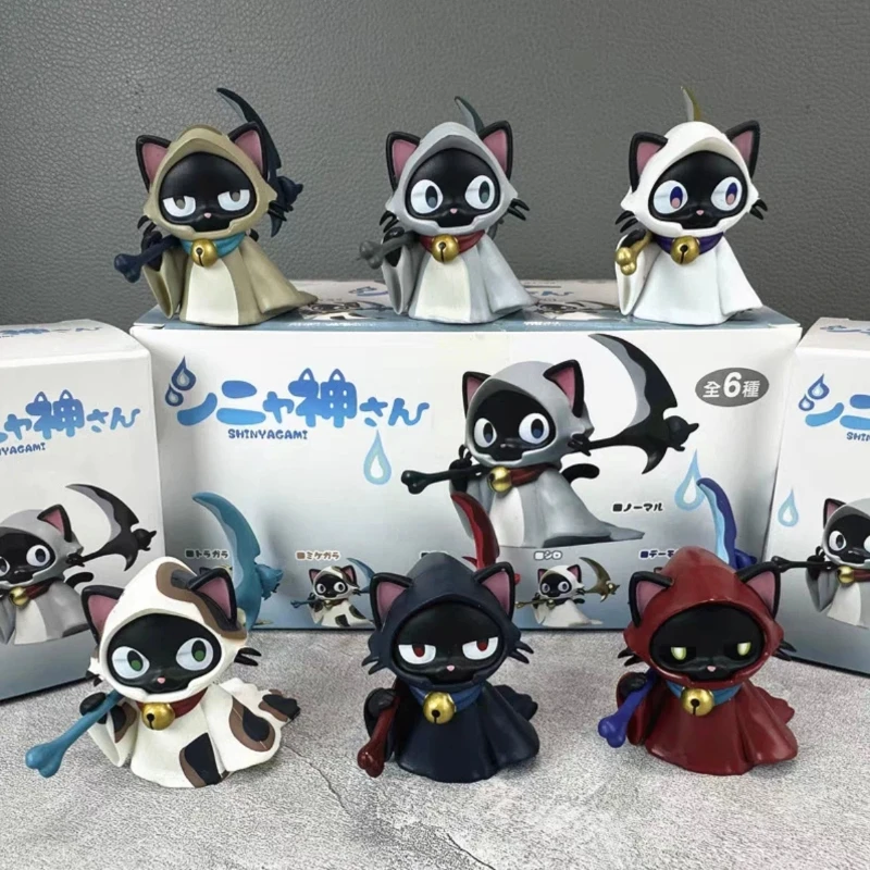 

Новинка в наличии, серп жнец, кошка, витое яйцо, слепая коробка, фигурка кошки в форме жнеца, коллекция украшений, идеальные праздничные подарки