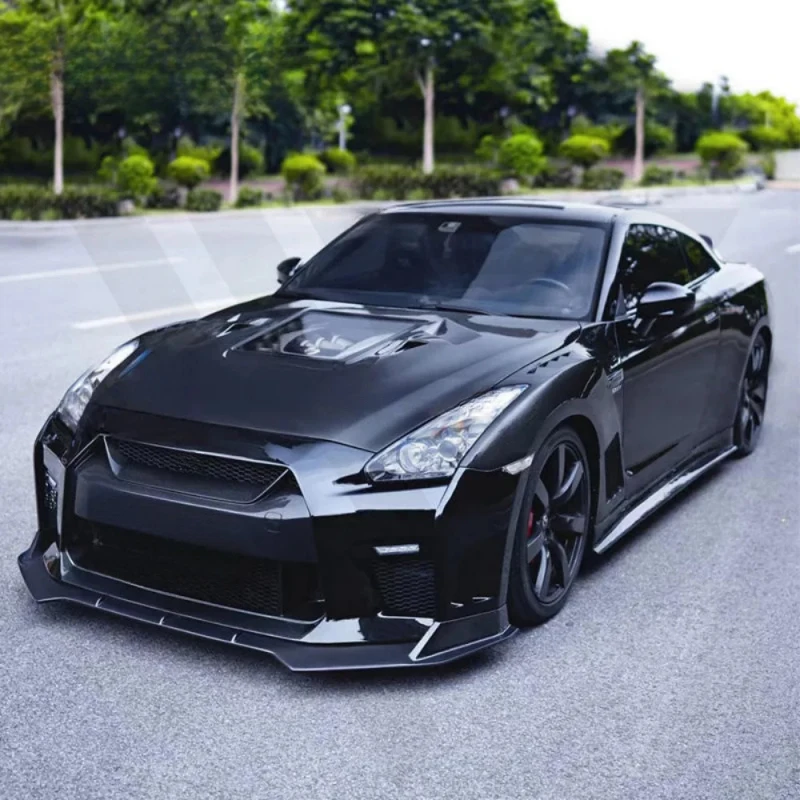 

High Quality Semi-Carbon Fiber Front Bumper & Front Lip Spoiler Fit for GTR R35 2008-2019 Car Kit