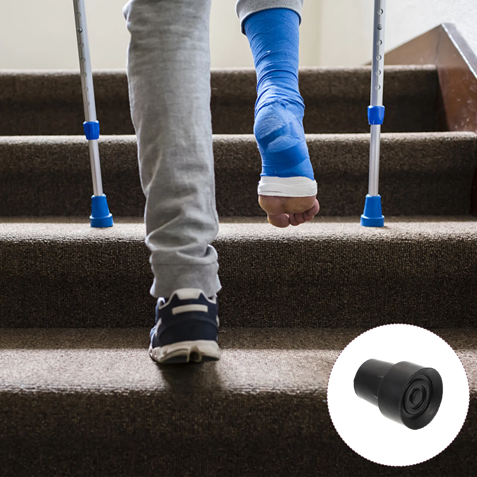 المضادة للانزلاق عكاز قدم وسادة وسادة مطاطية لعصي المشي قبضة دائمة على الأسفلت الخرساني الرطب الأوساخ المسنين دعم العكاز حصيرة #5