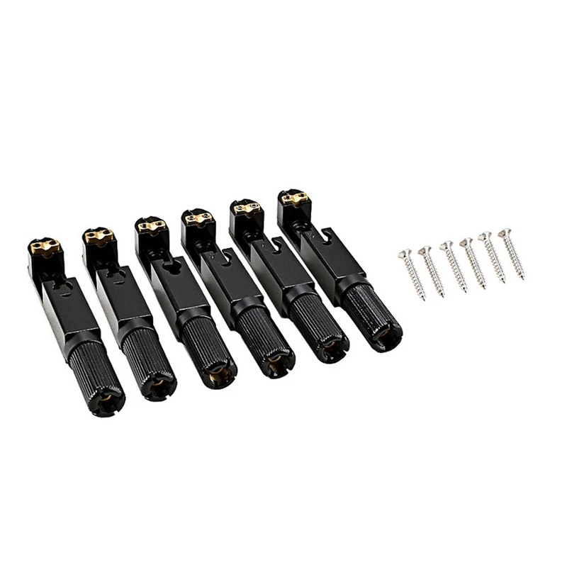 

Black Single Headless Fanned Fret Guitar Bridge Accessories For 6 String Electric Guitar