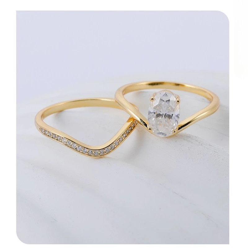 

Сверкающее кольцо из серебра 925 пробы с овальным муассанитом 2 карата (1 мм), цвет D, чистота VVS1, для женщин, ювелирное украшение для помолвки и свадьбы