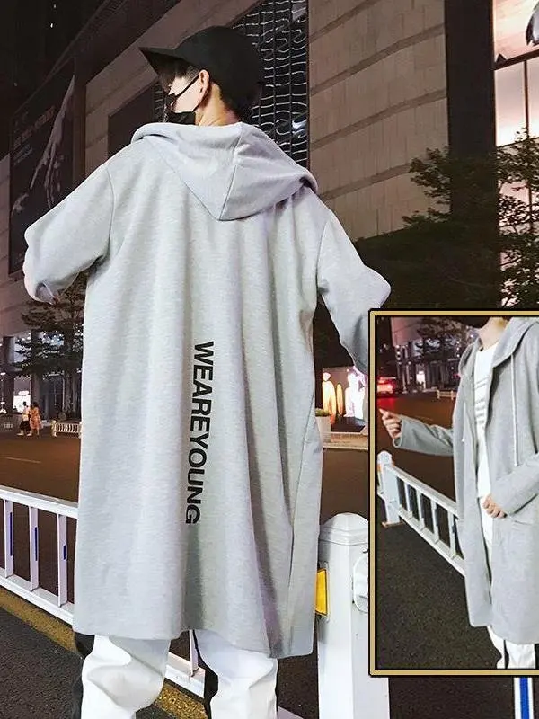 

Men's Hooded Windbreaker Jaet Loose Fit Hip Hop Sle White Coat Spring Faionable Brand Casual Outerwear