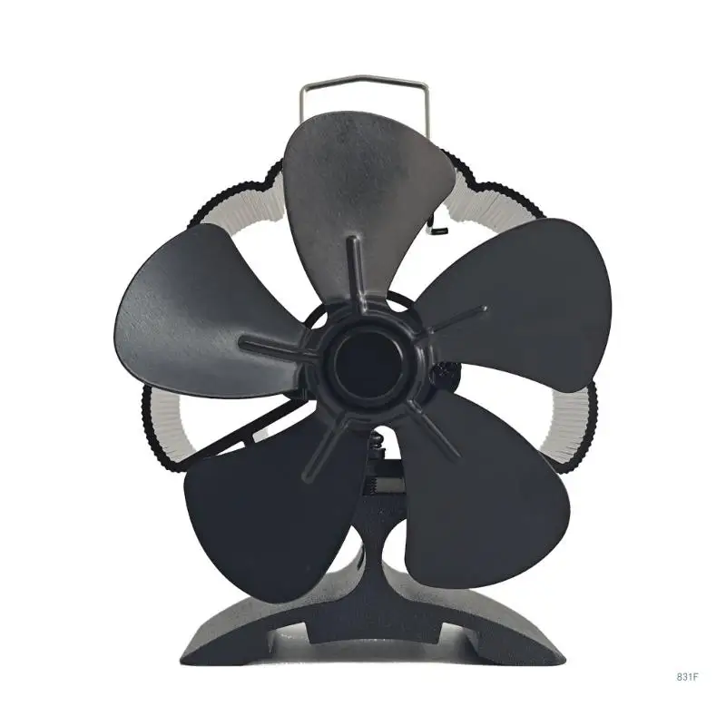 

Aluminum Stove Fan 5-Leaves Upgrade Heat Powered Fireplaces Fan for Fireplaces Wood Burning Fan Fireplaces Fan Replaceme