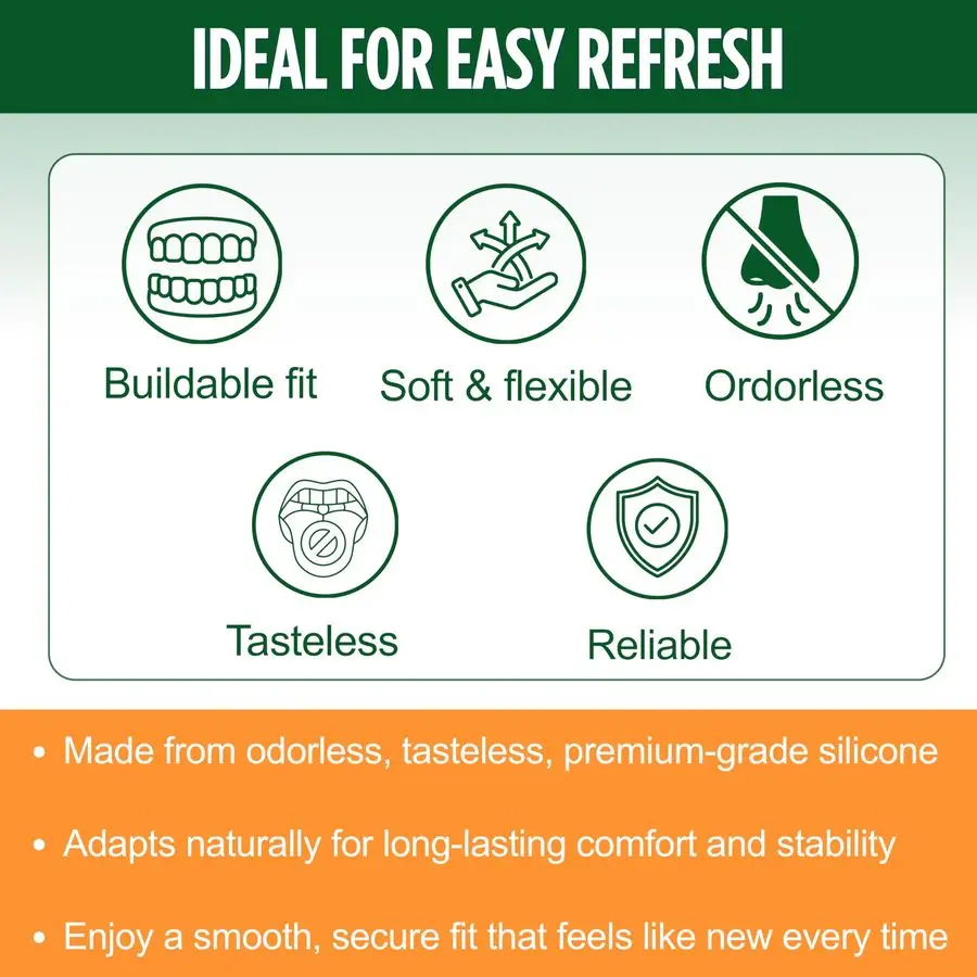 Weiches Reline-Kit für die oberen und unteren Prothesen