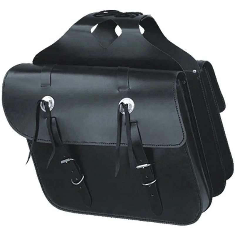 

HMB-4008D LEATHER MOTORCYCLE SADDLE BAGS SET LUGGAGE TRAVEL BAG MOTORBIKE SADDLEBAG