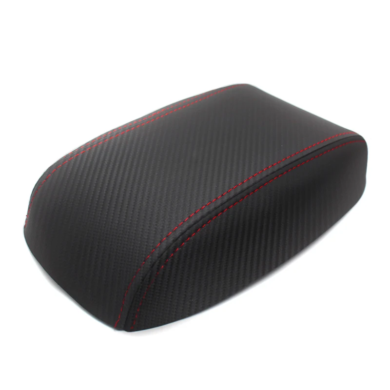 For Audi A3 2017 2018 Car Accessories Interior Center Armrest Box Cover Carbon Fiber Style Microfiber Leather Protective