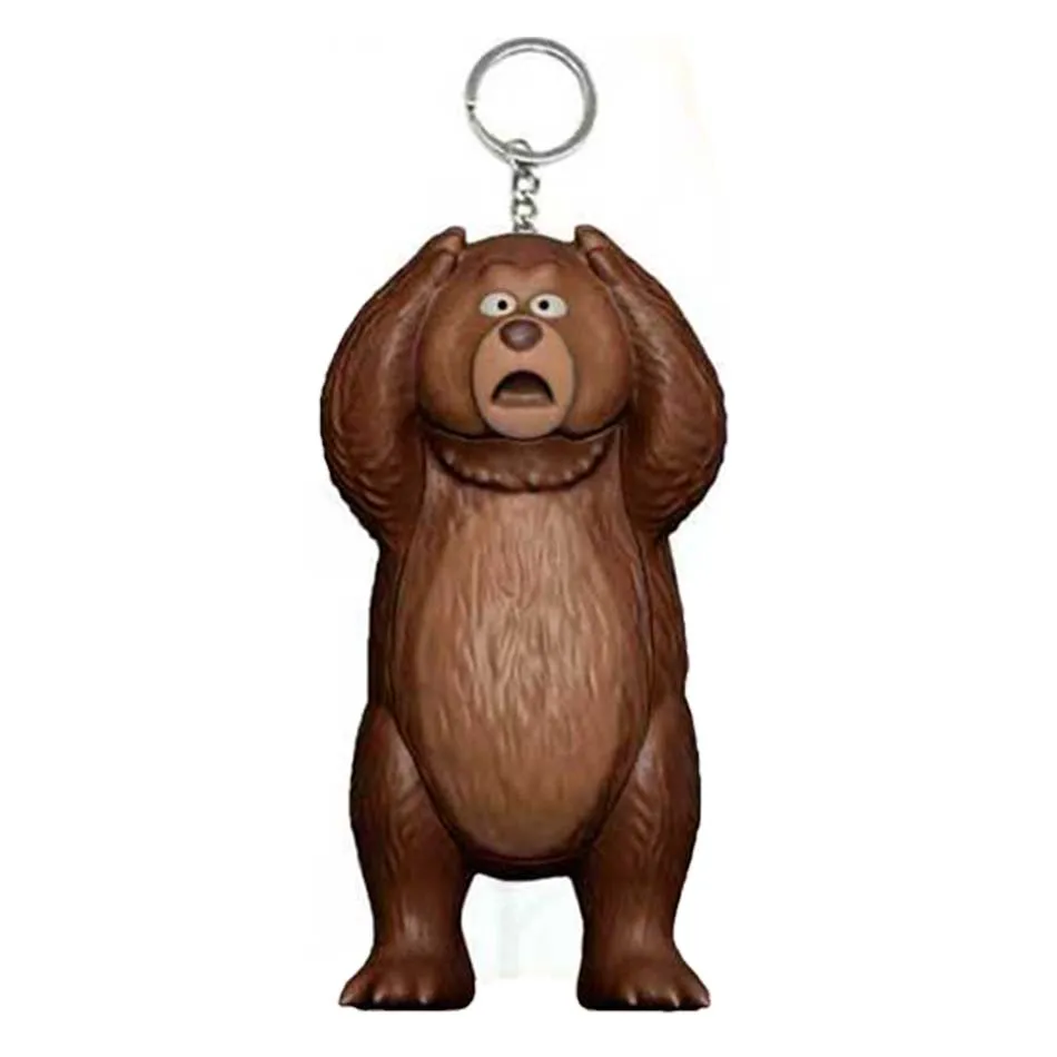 Hoppers Blind Box Keychain Toy, Random Cartoon Animal Figure Keyring (King Snake/Frog/Beaver/Bear/Boy/Lizard) Kids Bag Pendant G