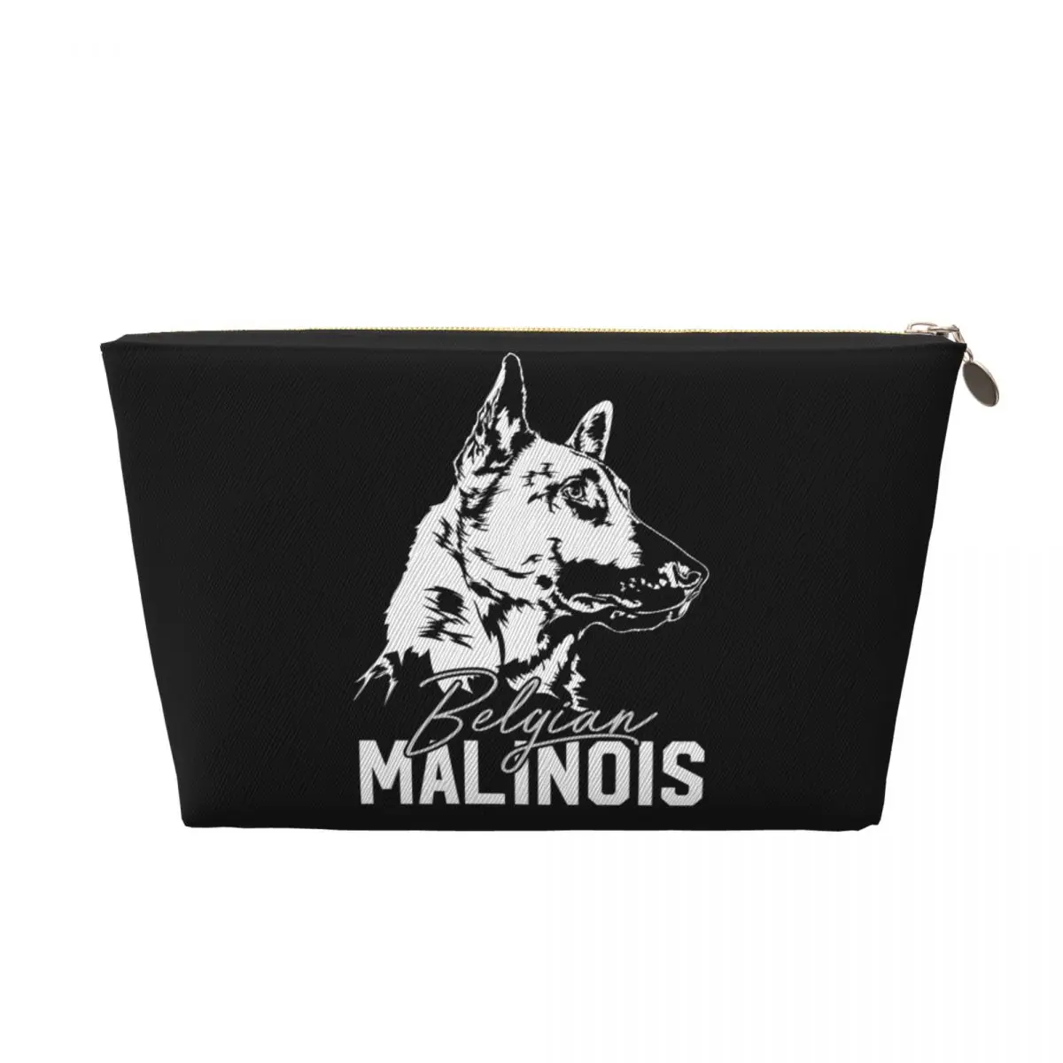 Custom Belgian Malinois Dog Travel Cosmetic Bag Mechelaar Shepherd Dog Makeup Toiletry Organizer Ladies Beauty Storage Dopp Kit