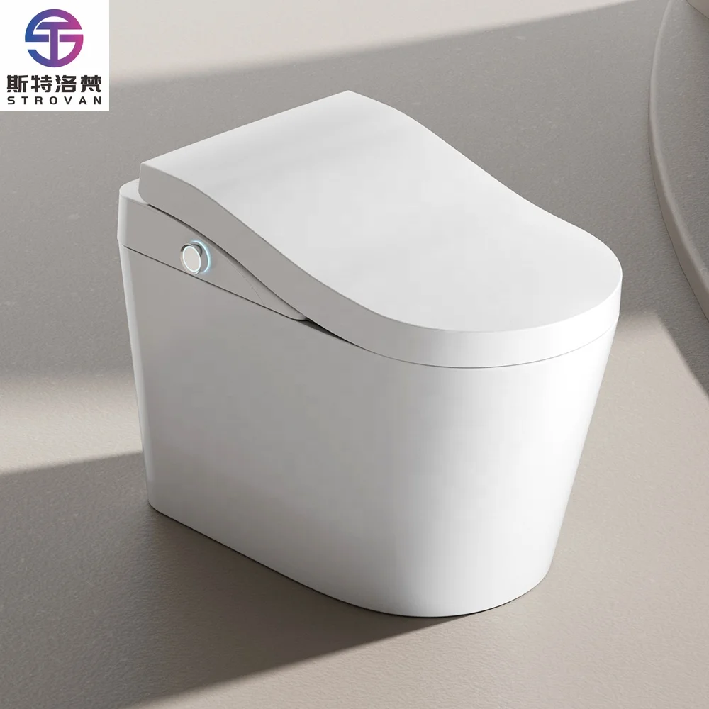

STLF LZS 2025 Ergonomic Automatic Smart Toilet with Remote Control & Auto Flush Intelligent Bidet WC - White