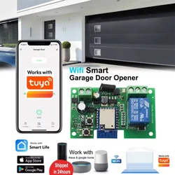 Tuya puerta de garaje inteligente wifi Control abridor de puerta receptor remoto controlador temporizador encendido apagado módulo de relé puerta abierta Alexa Google Home