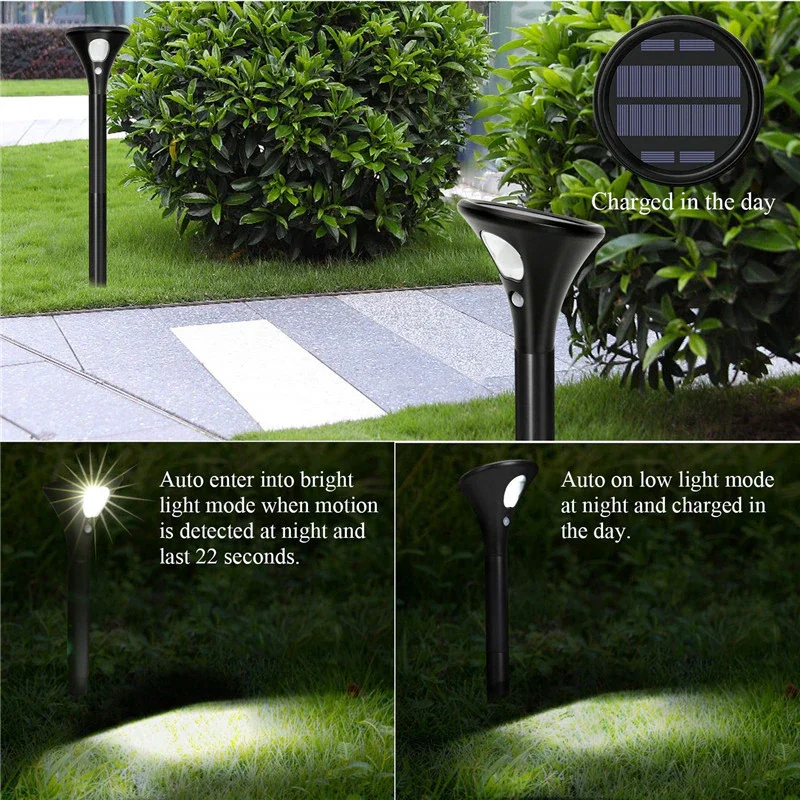 Solar Garden Landscape Light Aisle Light Solar Intelligent Light Control Human Body Infrared Sensor Light Plug-in Lawn Light