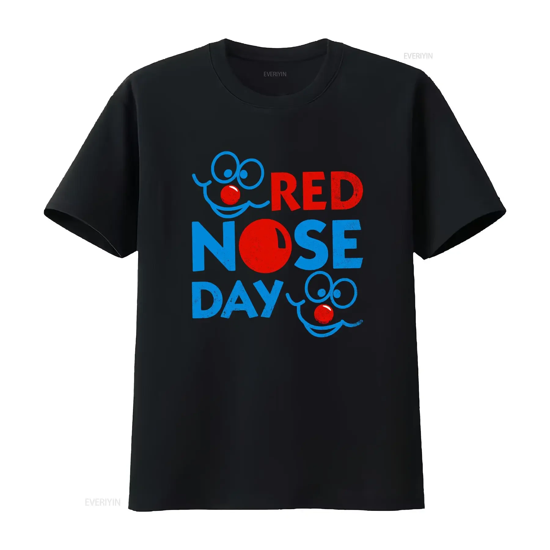 Kids Boys Girls Adults Comic Relief Smile Red Nose Day 2025 T Shirt Cartoon Top vintage Washed homme Slightly Comfortable