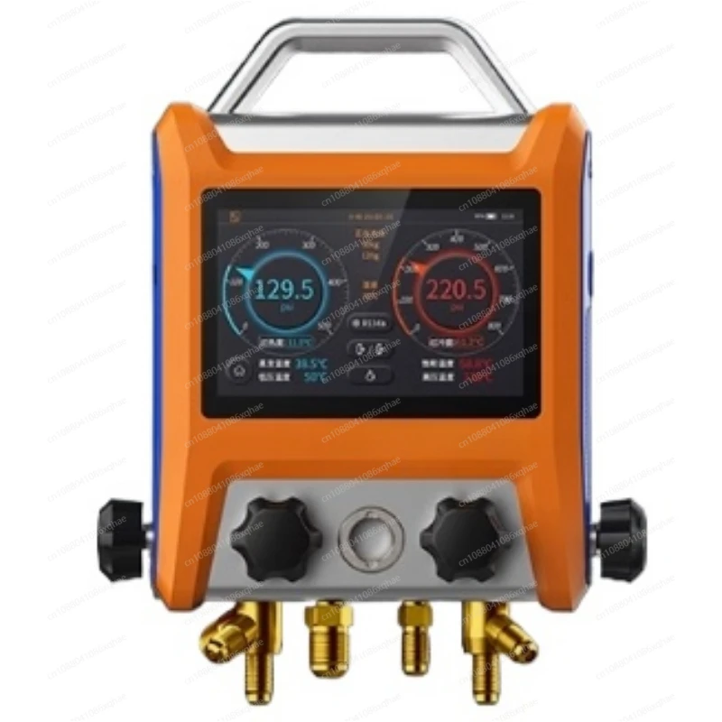 Intelligent 4 Valves Digital Manifold Kit with 5” Smart Touch Screen  Gauge with Bluetooth