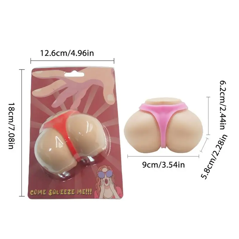 Cute Butt Cartoon Squeeze Toy Anti Stress Ball Squeeze Toys Butt Squeeze Funny Toy Soft Stress Anxiety Relief Toys