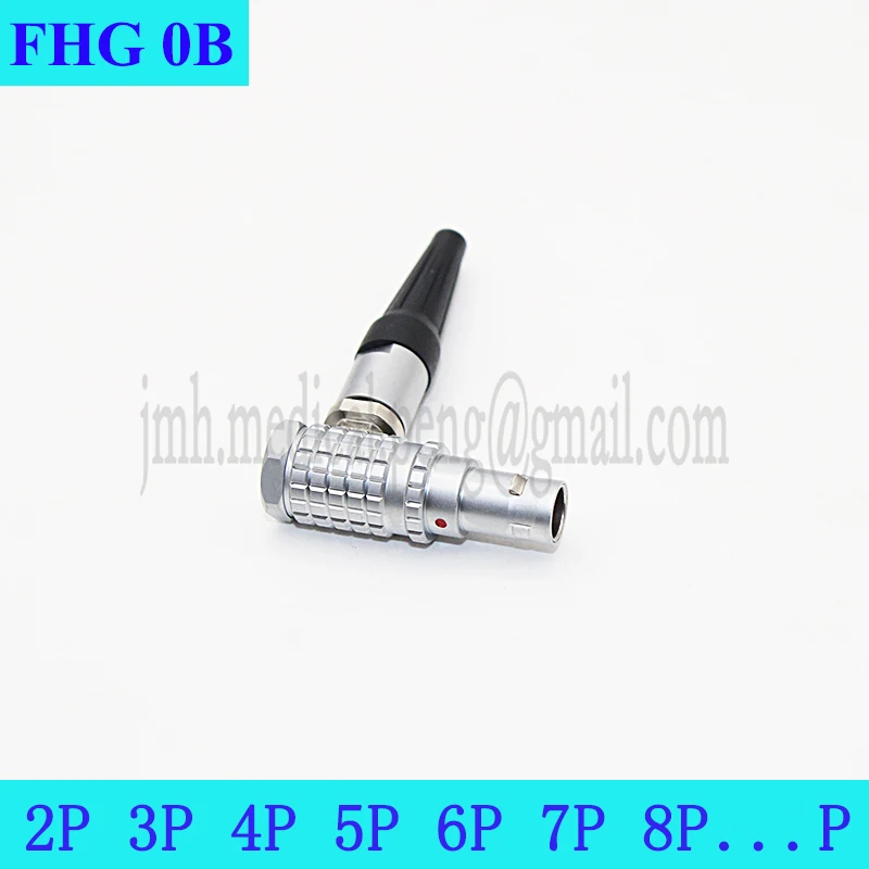 

FHG 0B 2 3 4 5 6 7 9 Pin Metal Circular Push-pull Self-Locking Connector Elbow 90° And key G Male Plug For Industrial Camera