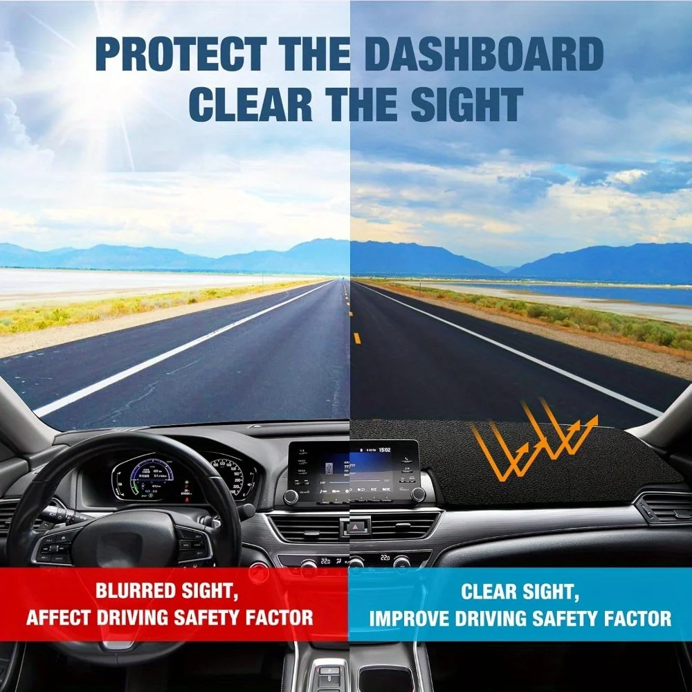 سجادة غطاء لوحة القيادة PU متوافقة مع 2008-2013 إنفينيتي G25/G35/G37;2014-2015 إنفينيتي Q40/Q60.