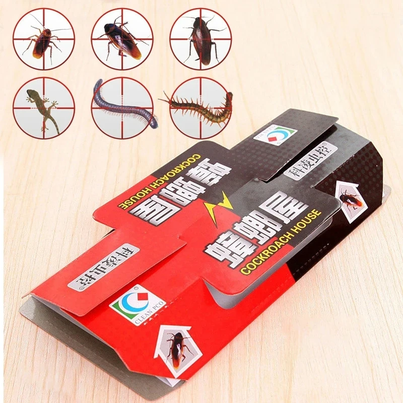 1-5pcs Cockroach Trap Cockroach Killer Indoor Home Roach Bait Roach Killer Indoor Sticky Glue Catchers Bug Insect Sticky Traps