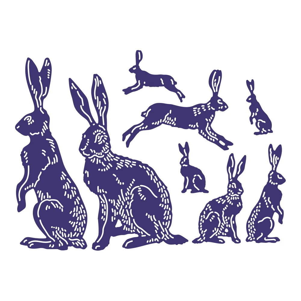 2024 Rabbit February Release Metal Cutting Dies Craft Embossing Make Paper Greeting Card Making Template Diy Handmade