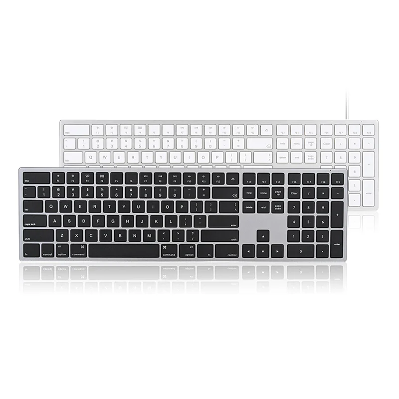 Office Wired Keyboard for Laptop Thin and Portable Mute Aluminum Alloy Keyboard