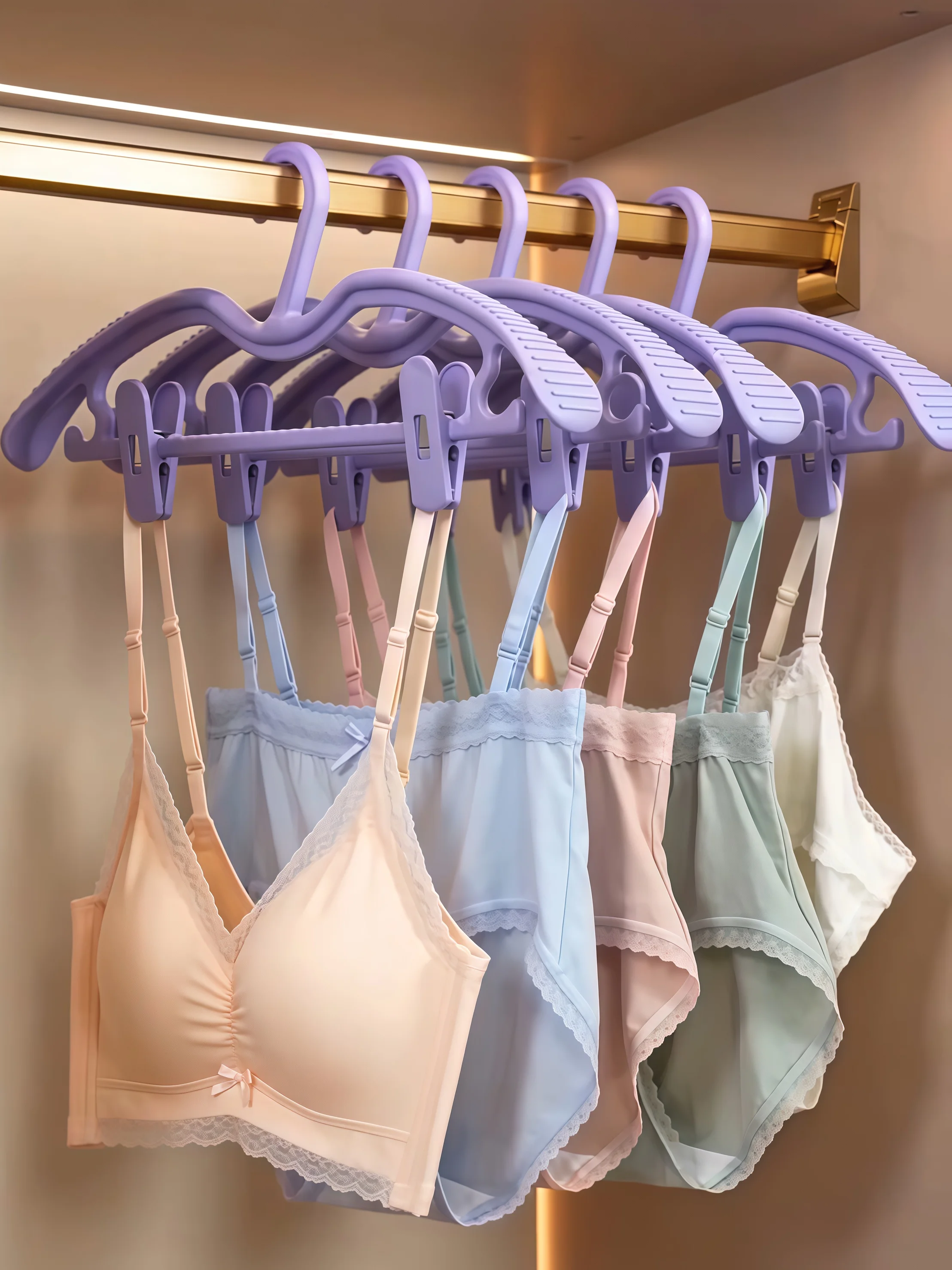 厚みのある大型衣類ハンガー-家庭用滑り止め下着乾燥ラック-パンツハンガー-多機能シームレスプラスチックハンガー