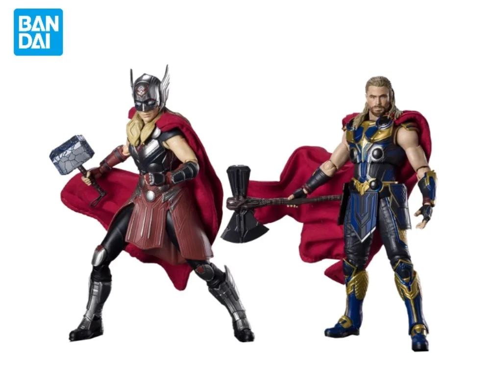 Bandai oficial SHF Marvel Thor amor y trueno señora Thor Jane Foster figura de acción articulada modelo Kit juguete regalo coleccionable