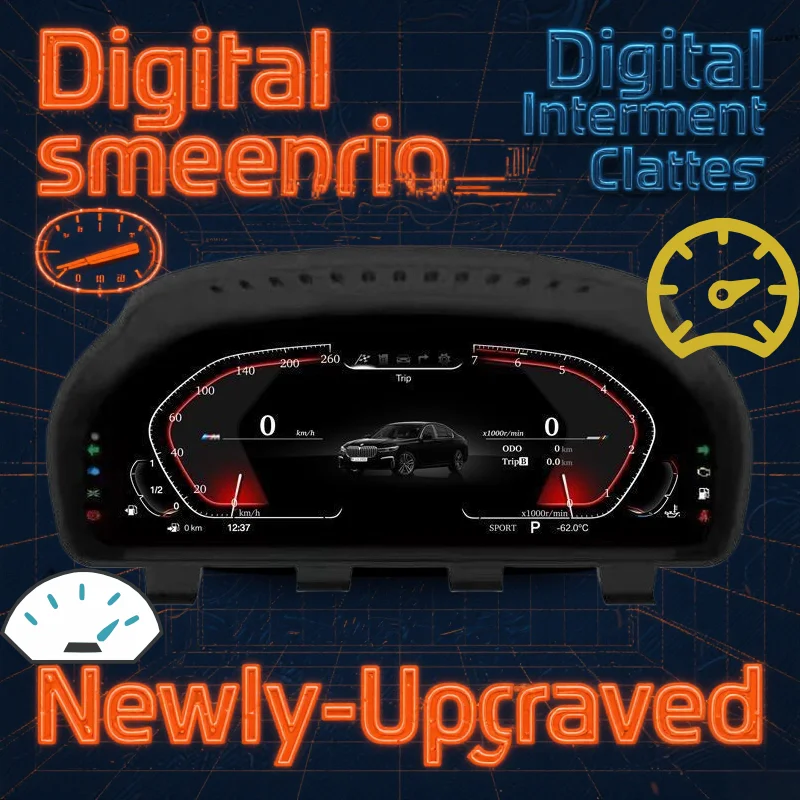 

For BMW Series 5 2011-2017 Dashboard Speedometer Modification Electric Vehicle Accessor Full LCD Dashboard Upgrade
