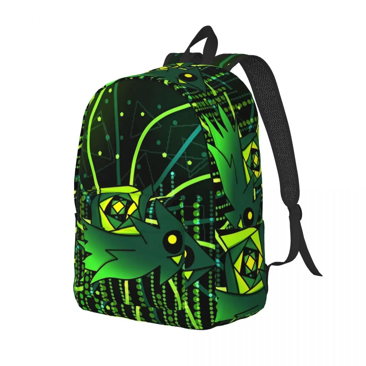 Geometry Cube Gaming Dash Backpack for Men Women Fashion High School Work Daypack Laptop Canvas Bags Lightweight