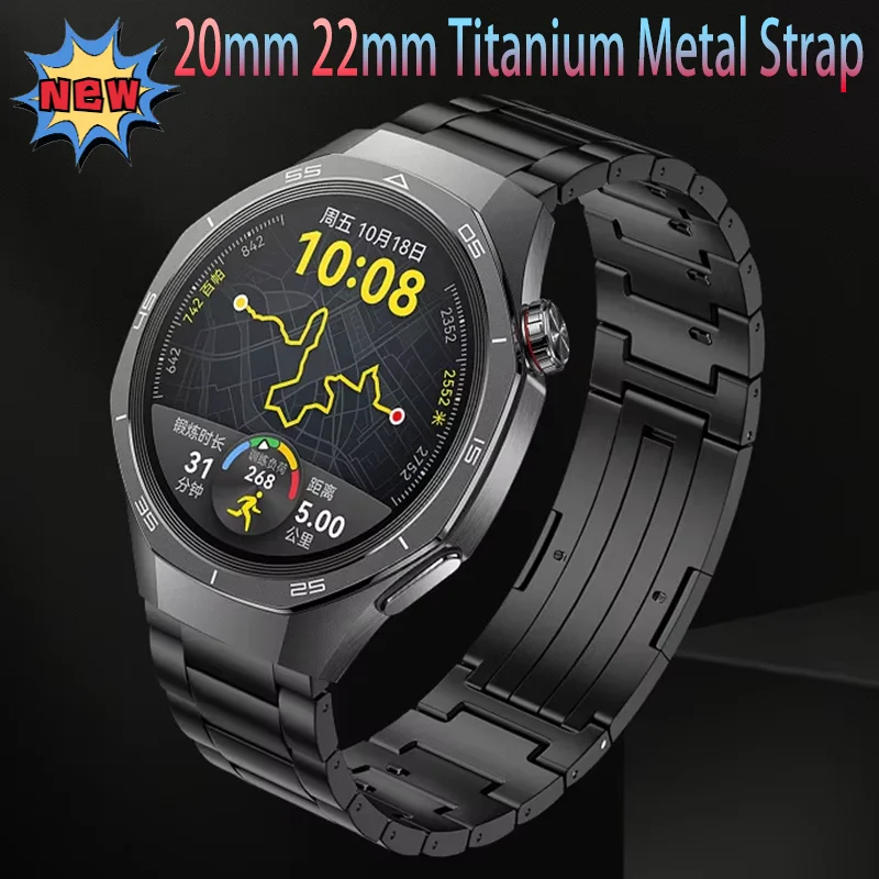 

20mm 22mm Titanium Metal Band For Huawei Watch GT5 Pro 46mm Quick Release Comfortable Bracelet Huawei Watch 4 3 Pro/GT5-4-3 46mm
